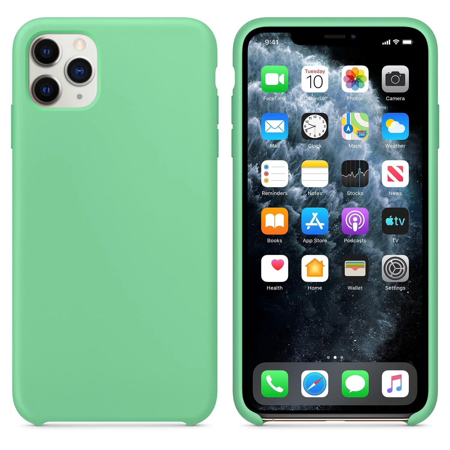 

Phone Case Compatible with Apple iPhone 11 Pro-Six Open Liquit Launch Silikon Mint Green