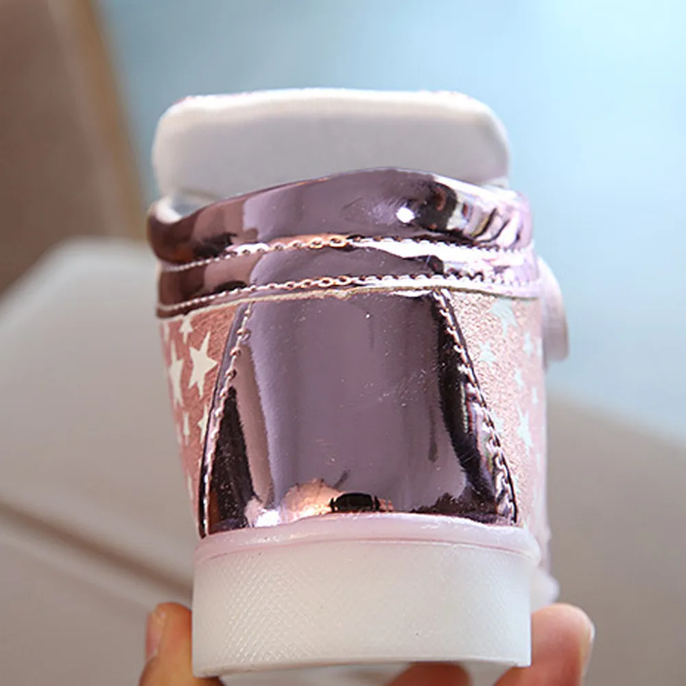 От 1 до 6 лет Детские кроссовки со звездами светящиеся повседневные разноцветные