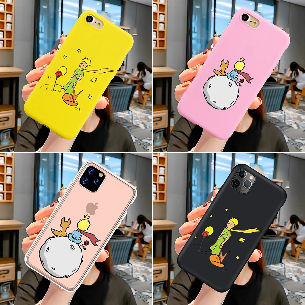

2021 Cartoon The Little Prince cute for Phone Case For iPhone 12 11 Pro Max 8 7 6S Plus XR 10 X XS Max SE 2020 candy Coque funda