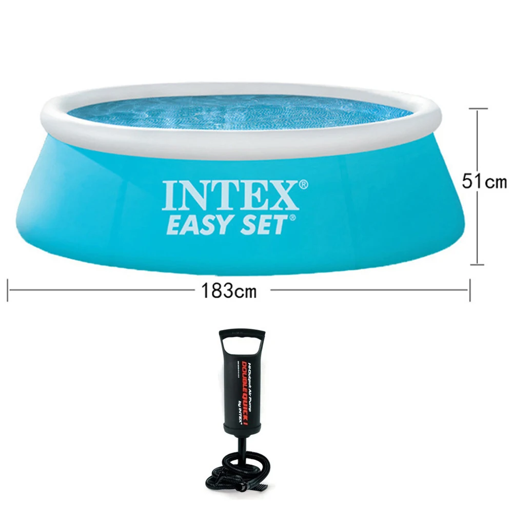 

183cm family inflatable pool above ground swimming pool kid adult blue garden outdoor play pool cover piscine gonflable Thickene