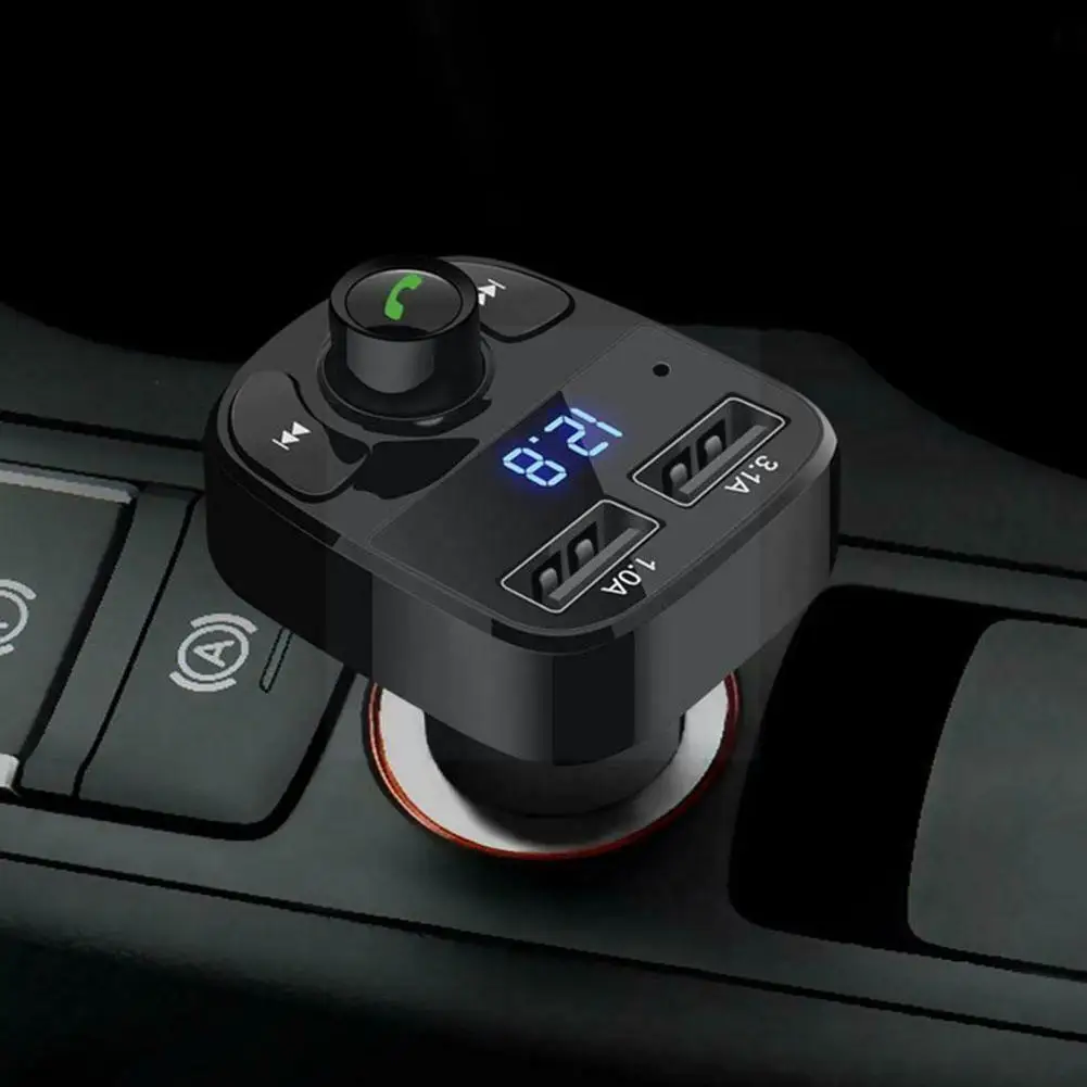 

Bluetooth Handsfree Calling Car Kit Bluetoooth MP3 Quick USB Player Charger FM Charging Transmitter Dual Car Car I4K7