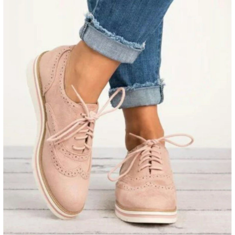 

Autumn women sneakers oxford shoes shoes women leather suede lace up boat shoes round toe shoes moccasins