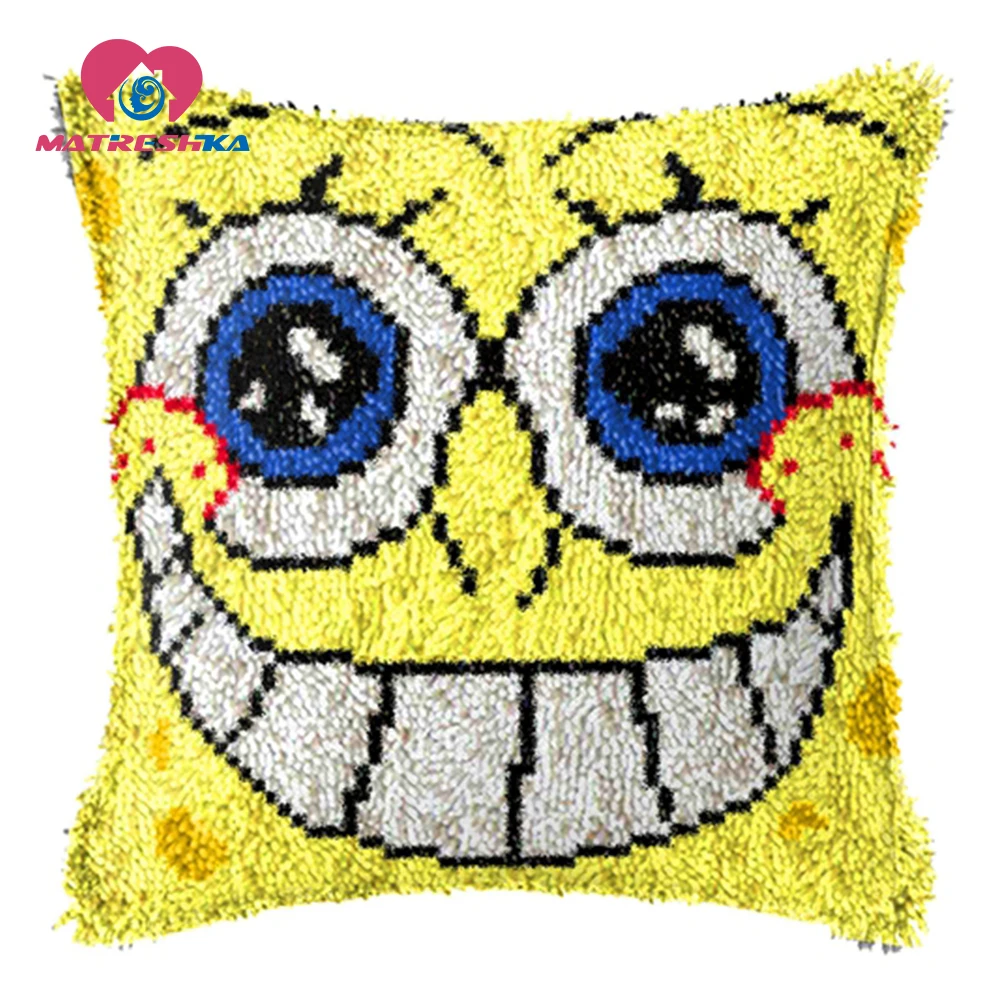 Мультяшная подушка для вышивки крестиком с защелкой крючок ковер наборы подушки