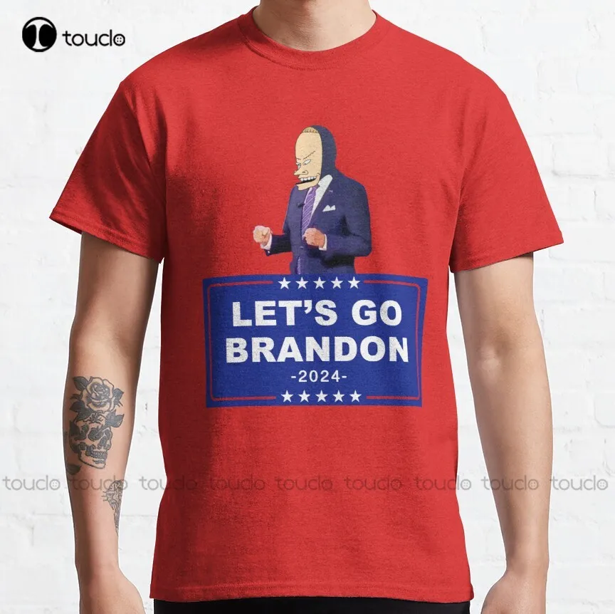 

Let'S Go Brandon - Funny Joe Biden Cornholio - Bare Shelves Biden Classic T-Shirt Men'S Shirts Custom Aldult Teen Unisex Xs-5Xl