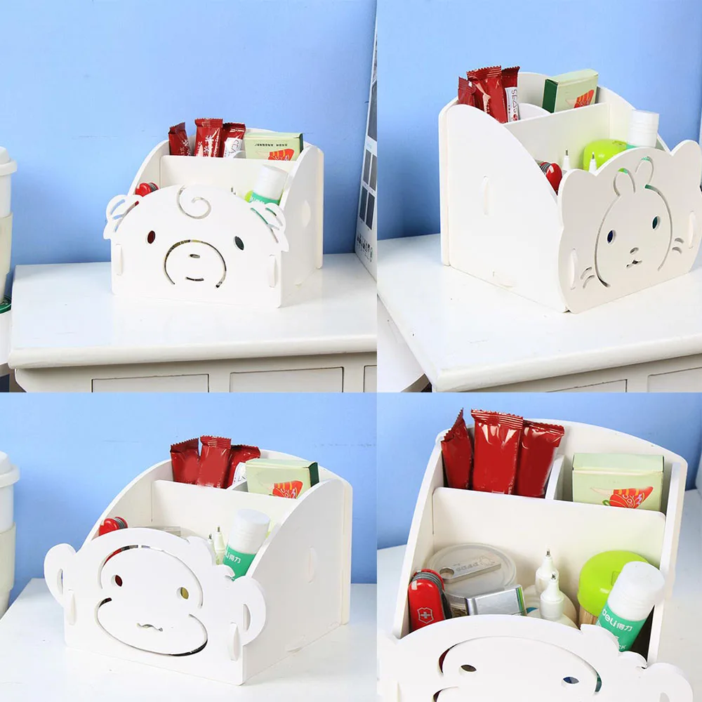 XRHYY настольная коробка деревянный Настольный органайзер сделай сам мультфильм