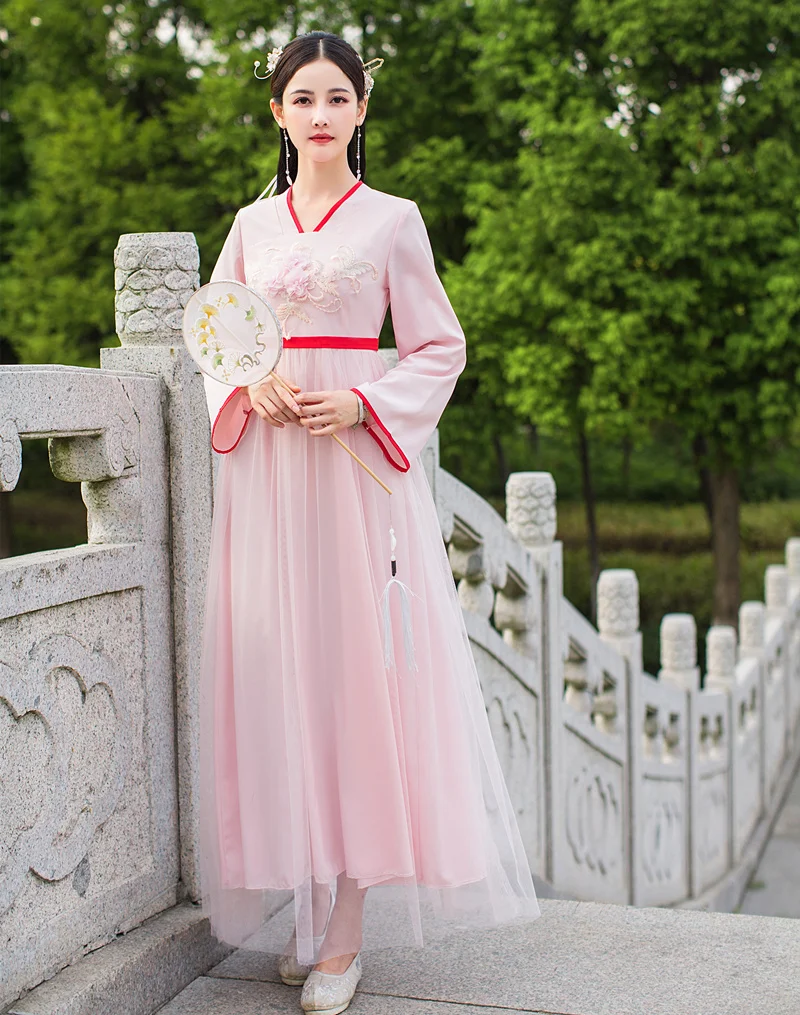 Китайская Подружка невесты Hanfu новинка 2019 осенне зимние модные костюмы платье