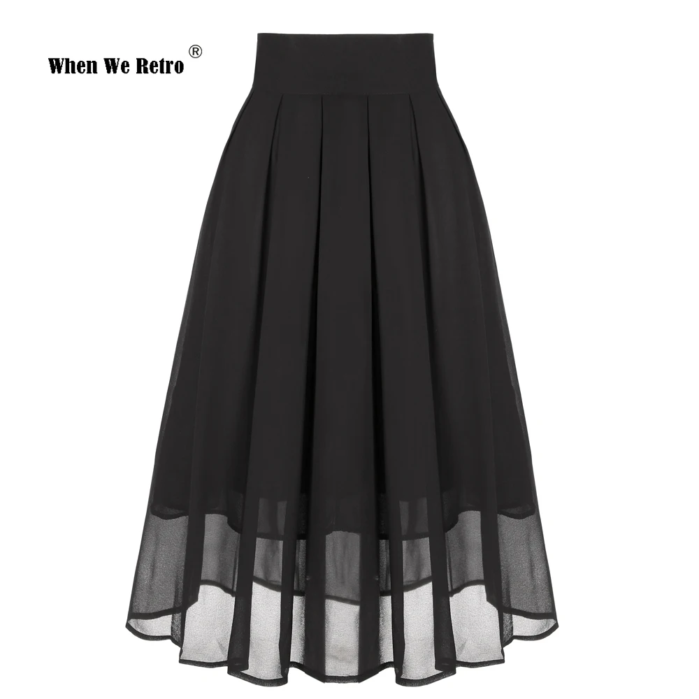 Модная Повседневная длинная Плиссированная юбка для женщин AL0166 с высокой талией