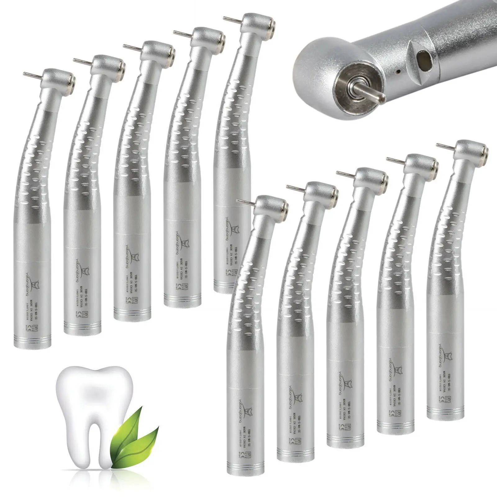 При заказе 1 10 штук зубные волоконно оптический светодиодный турбина Стандартный