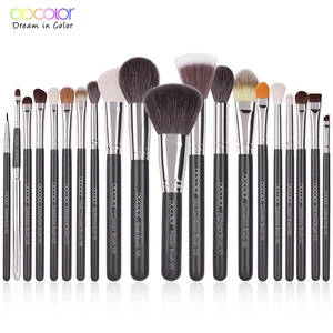 Docolor набор кистей для макияжа Звездный серый 20 шт Профессиональные натуральные волосы основа для макияжа Пудра Тени для век Смешивание румян макияж кисть