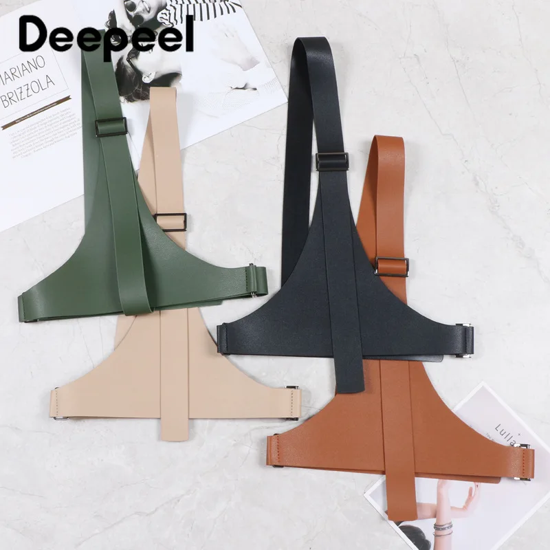 

Deepeel 1pc 60-100cm Fashion PU Leather Harness Waist Belt Straps Suspenders Belts Female Waist Corset Luxury Woman Cummerbunds