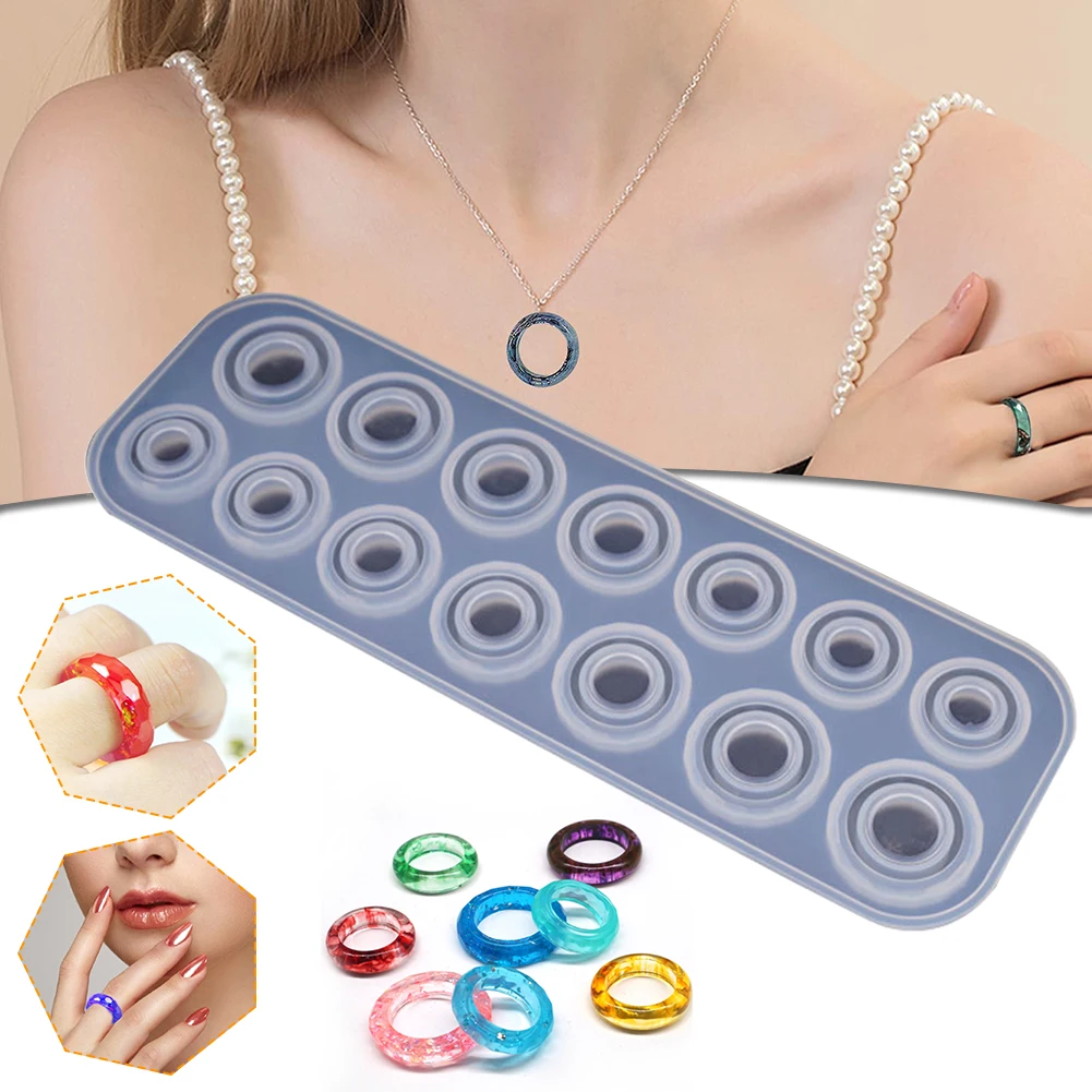 

Flat Rings Mould Collection Handmade Jewelry Tools DIY Jewelry Making Ring Silicone Molds For Resin Crystal Epoxy Resin Molds