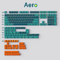173 keys aeromerlinoliviajamonaifeishokomarrs green keycap cherry profile doubleshot keycaps for diy mechanical keyboards