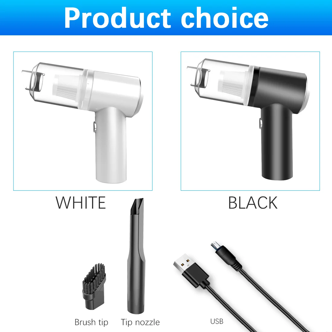 

Portable Car Vacuum Cleaner Wireless Handheld Auto Vaccum 4500Pa Suction For Home Desktop Cleaning Mini Vacuum Cleaner