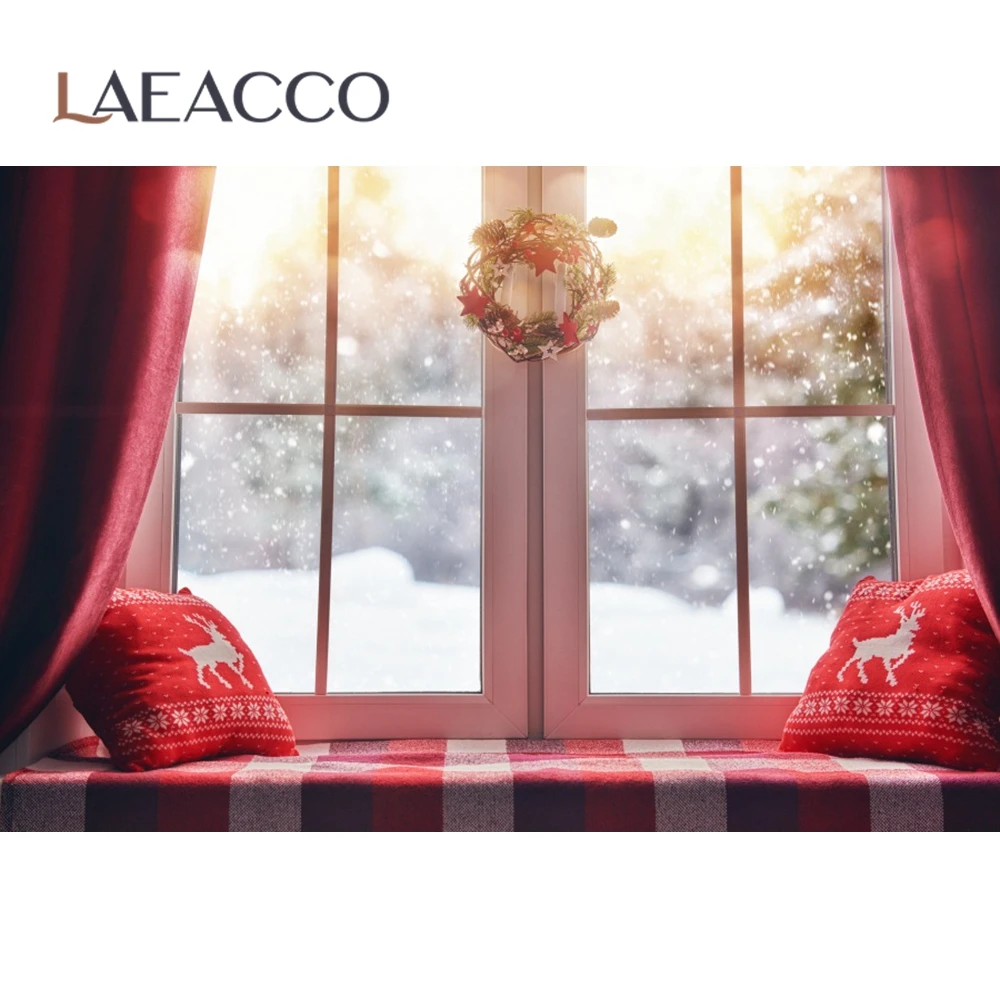 Laeacco Рождественские фоны для фотосъемки зимние снеговик дерево мяч куклы с