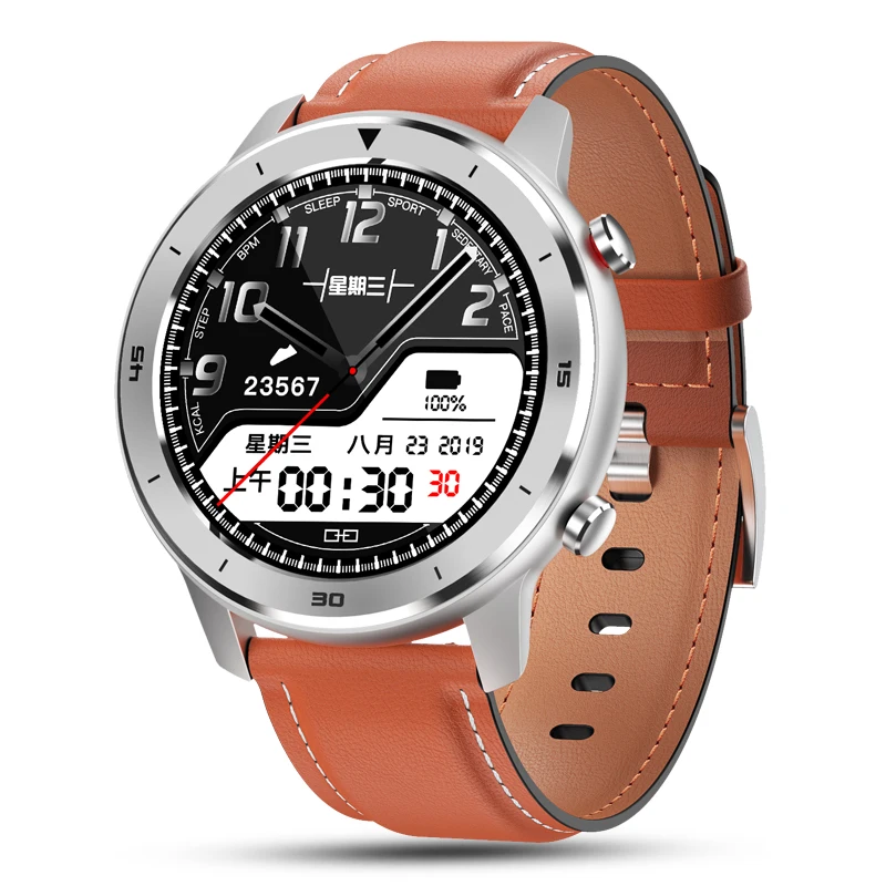 silver Brown leather 696 DT78 Смарт-часы для мужчин и женщин, умные часы, браслет, фитнес-трекер, беспроводные устройства, водонепроницаемый браслет с монитором сердечного ритма - Цвет: silver Brown leather