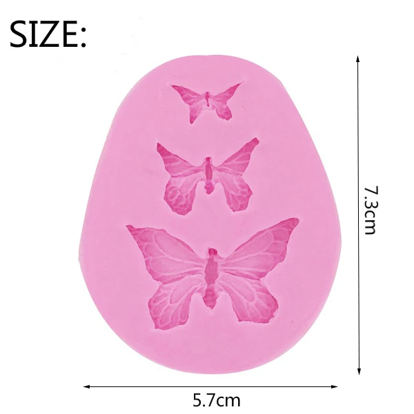 

Butterfly Mold Silicone Baking Accessories 3D DIY Sugar Craft Chocolate Cutter Mould Fondant Cake Decorating Tool 3 Colors