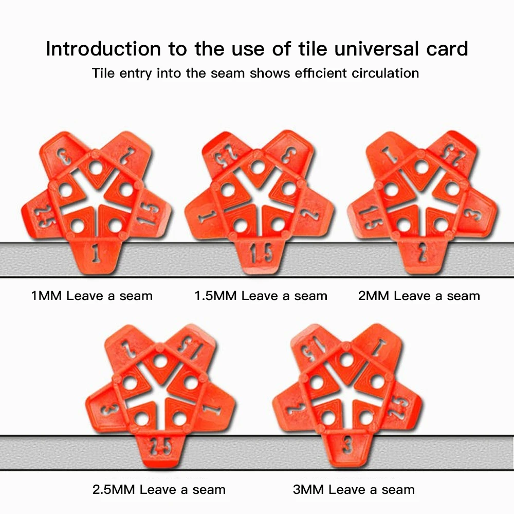 

1-3mm Removable Wall Tiles Ceramic Gap Locator Can Reuse Cross Tile Leveling System Gap Floor Construction Tools