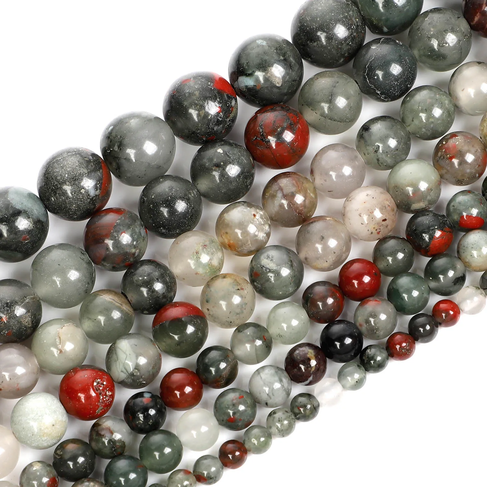 Круглые бусины из натурального камня 6/8/10 мм 65 шт. | Украшения и аксессуары
