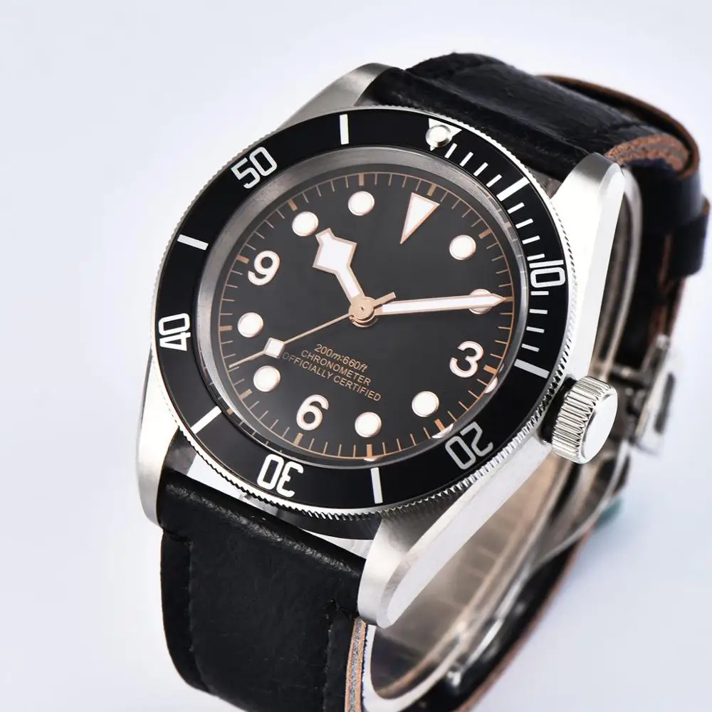 

Мужские часы Роскошные автоматические механические часы спортивные Водонепроницаемые кожаные военные часы мужские часы Relojes Masculino