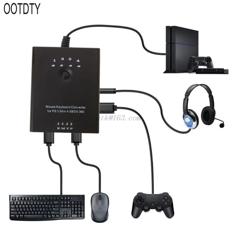 Адаптер для клавиатуры мыши PS3 / PS4 XBox 360 совместим со всеми играми без