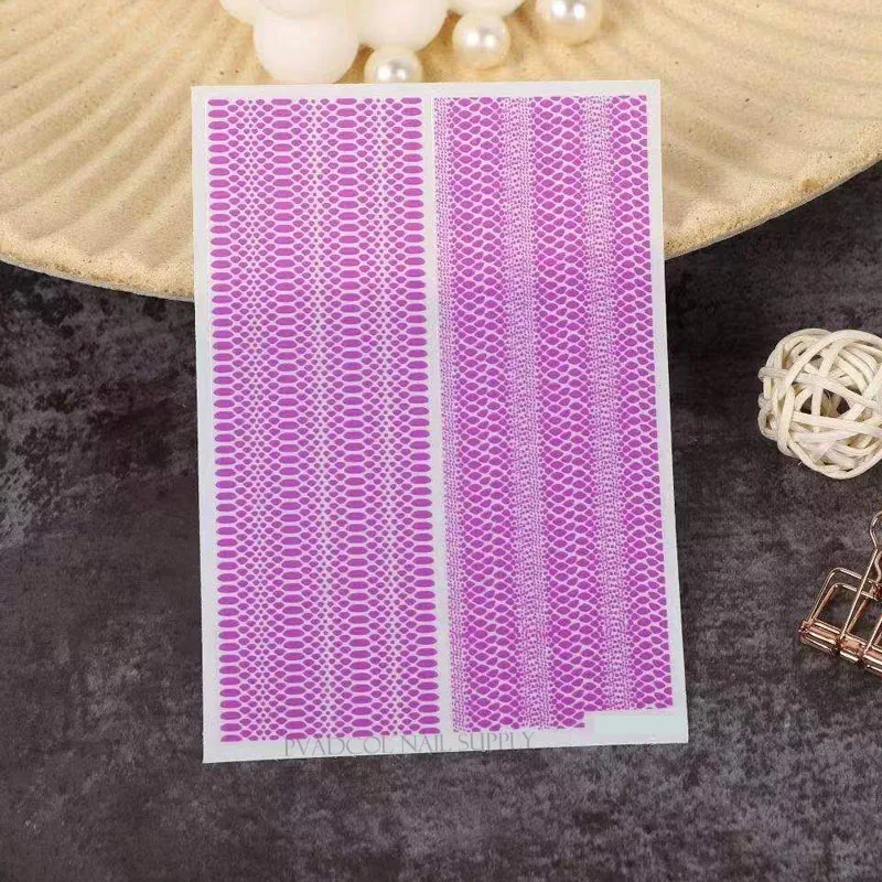 

Nail Art 3D Decal Stickers Neon Snake Skin Print Strips Self Adhesive Striping Tape Manicure Tips Wraps Decorations