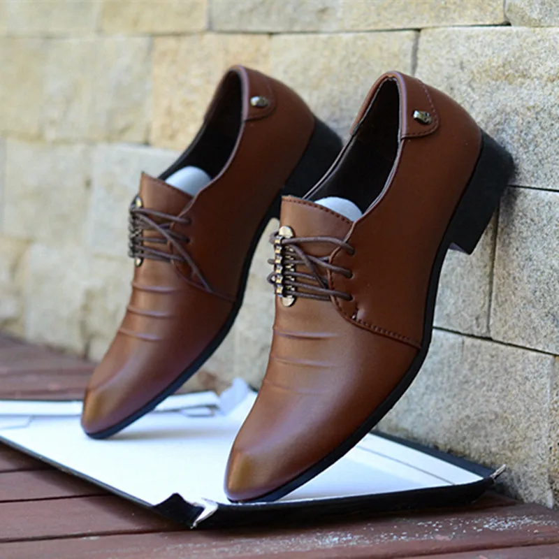 

Mazefeng Luxury Business Oxford Leather Shoes Men Breathable Rubber Formal Dress Shoes Male Office Wedding Flats Footwear Homme