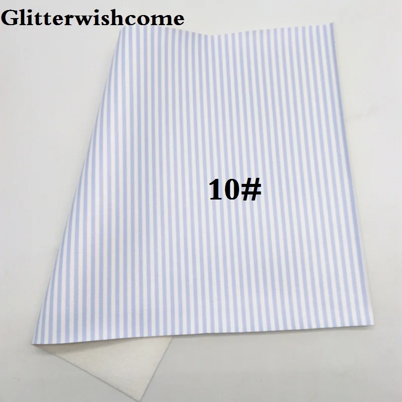 10 Glitterwishcome 21X29 см A4 размер винил для бантов печатные полосы Кожа Fabirc искусственная кожа листы для бантов, GM184A - Цвет: 10