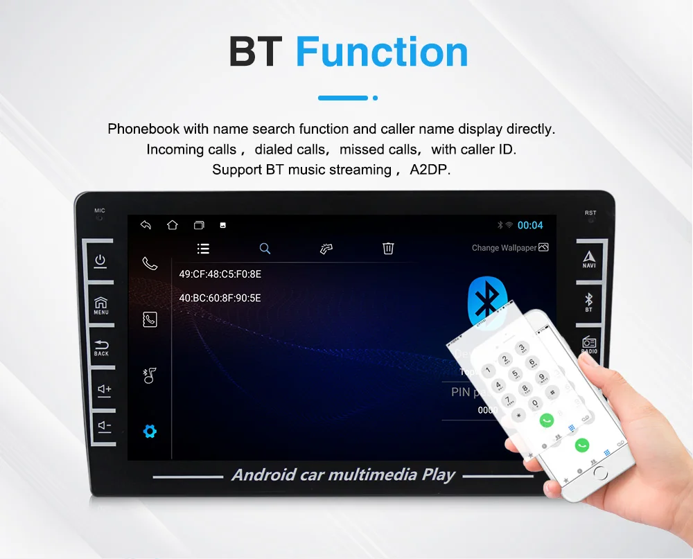 Автомобильный радиоплеер с IPS экраном Android 2DIN для TOYOTA RAV4 RAV 4 2006-2012 BT GPS-навигацией и