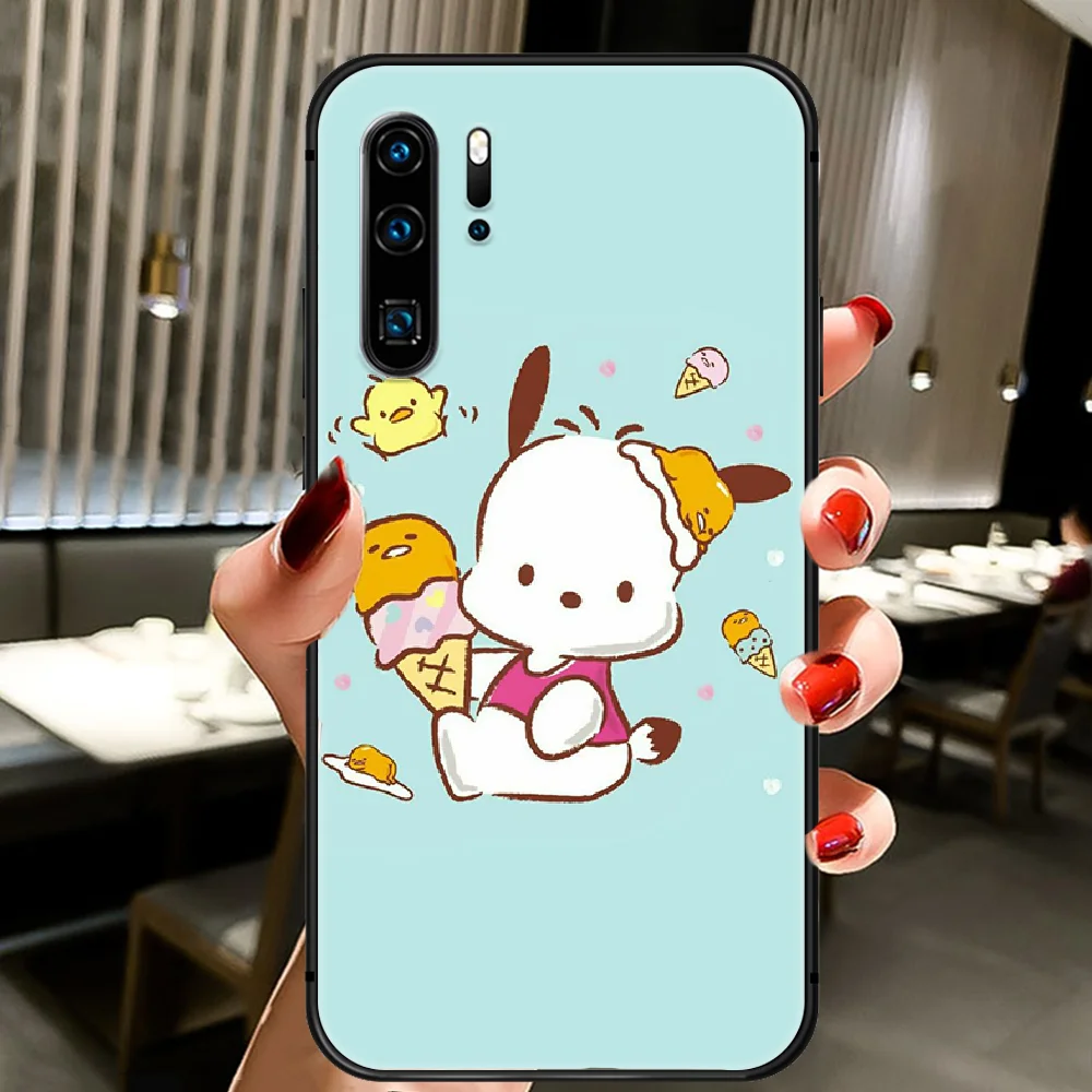 

Cartoon Pochacco Phone Case Cover Hull For Huawei P8 P9 P10 P20 P30 P40 Lite Pro Plus Smart Z 2019 black Back Pretty Etui Tpu