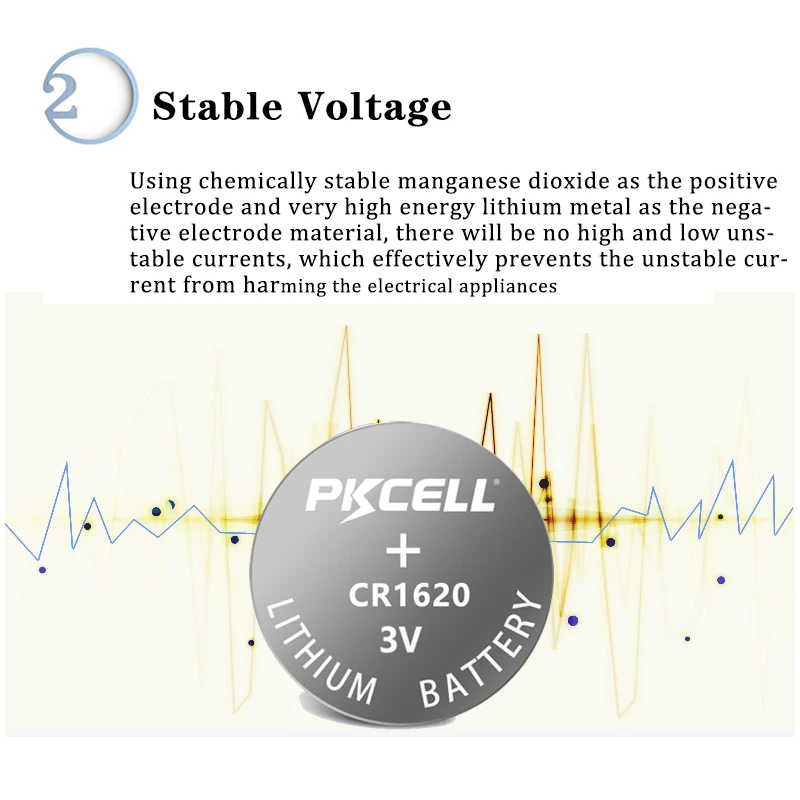 30Pcs/6Pack PKCELL CR1620 3V Lithium Battery CR 1620 Li-ion Button Cell | Электроника
