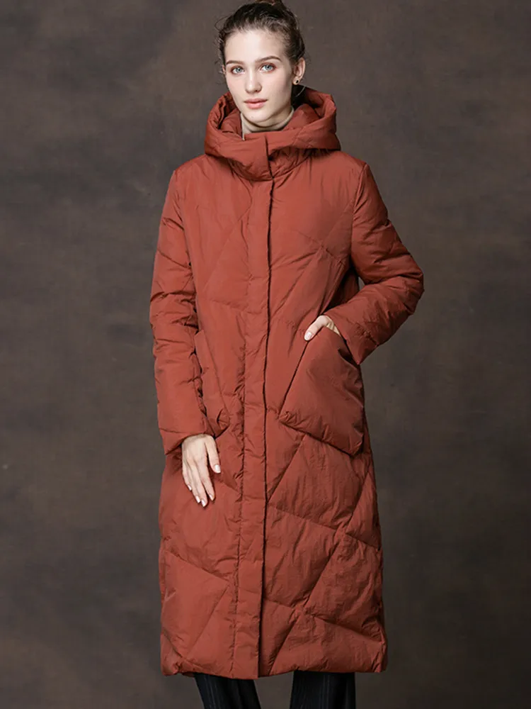 Зима 2020 пуховик женский длинный с капюшоном жакет корейский YHMXYF93 KJ2940 s|Женские