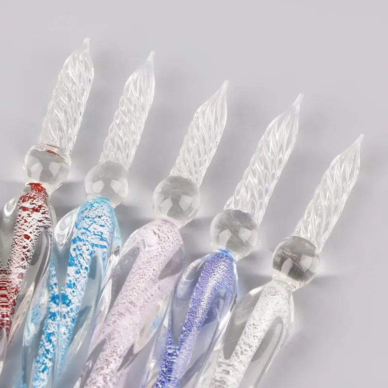 

Vintage Handmade Glass Dip Signature Ink Fountain Pen Writing Tool Offices School Stationery With Gift Box G92E