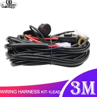 co light car led light bar wire 3m 12v 24v 40a wiring harness relay loom cable kit fuse for auto driving offroad led work lamp