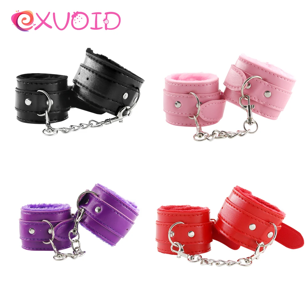 

EXVOID Slave Handcuffs SM Restraints Bondage Cosplay Ankle Cuff Restraints Sex Toy for Couples BDSM Bondage Plush Hand Cuffs