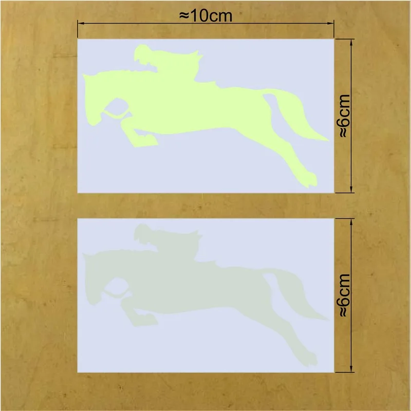 Мужская наклейка для езды на лошадях и прыжках светится в темноте забавная
