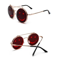 2021 fashion new clamshell smiley sunglasses ladies punk retro cool fashion sunglasses men sunglasses brand glasses shade