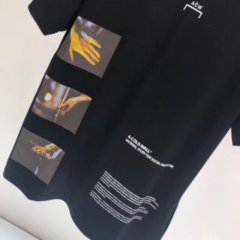 

New Casual 2021 Oversize A COLD WALL Glass Blower T Shirt Men Women Best Quality Hip-hop Apricot Black A-COLD-WALL* ACW T-shirt