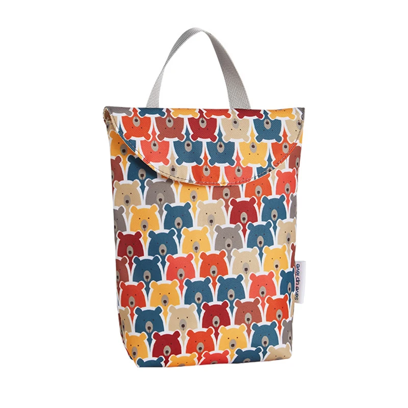 Сумка для детских подгузников с мультяшными принтами мамы водонепроницаемые