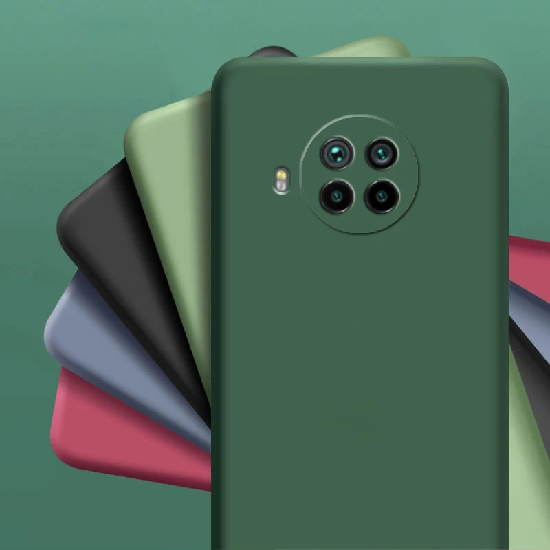 New Liquid Silicone Phone Case For Xiaomi Mi 10T Lite 10T Pro 10 T Original Camera Protective Soft Back Cover Cases