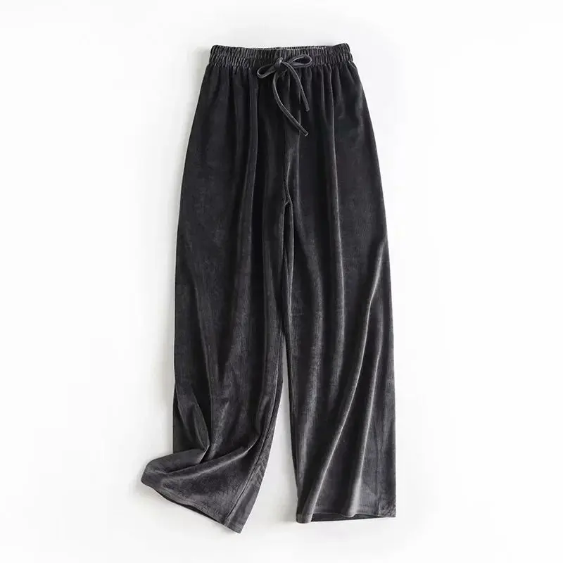 Новинка 2020 осенне зимние женские длинные брюки широкие свободные струящиеся