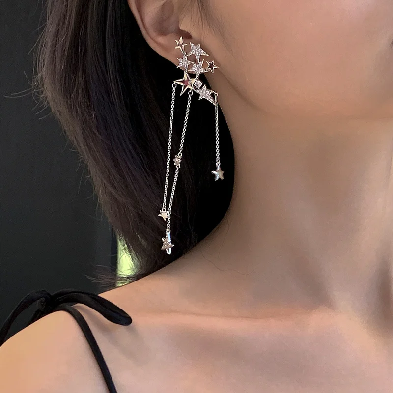 

Timeless Wonder Crystal Zirconia Geo Star Stud Earrings Women Jewelry Goth Boho Designer Top Trendy Ins Fancy New Rare Gift 8355