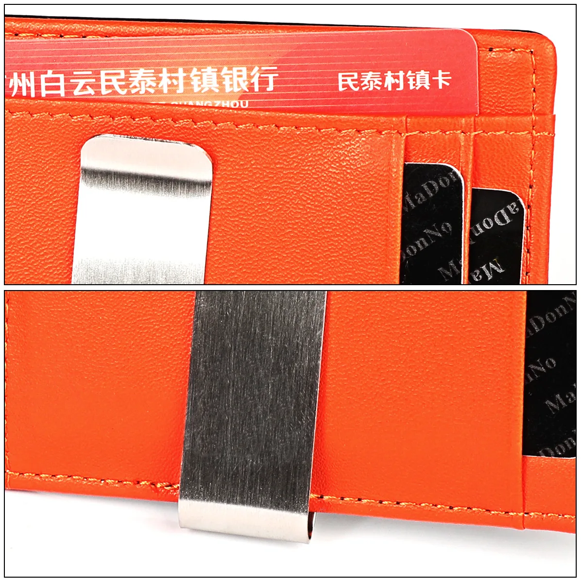 Baellerry мужской RFID натуральная кожа зажим для денег карта кошелек монета карман тонкий двойные денежный зажим держатель для денег мужской тонкий кошелек RFID