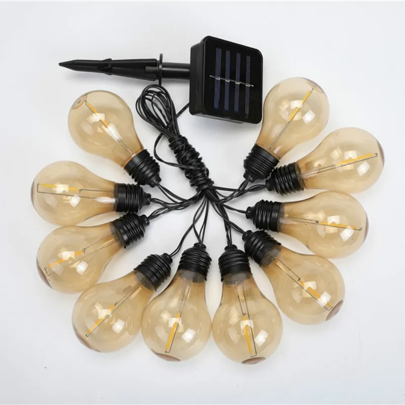 10 ламп солнечная энергия светодиодная лампа подвесное украшение прочный для