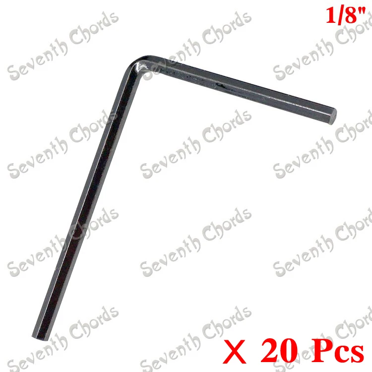

20 шт., шестигранный ключ для бас-гитары, 1/8 дюйма