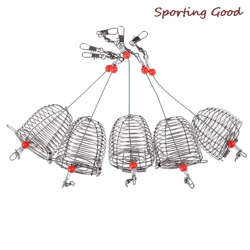 1/5 шт. приманка из нержавеющей стали рыболовная коническая клетка аксессуар для