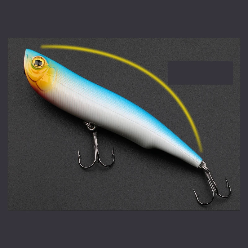 Безумная приманка для рыбалки 13 см/25 г Поппер 4 цвета жесткая воблеры пластиковые