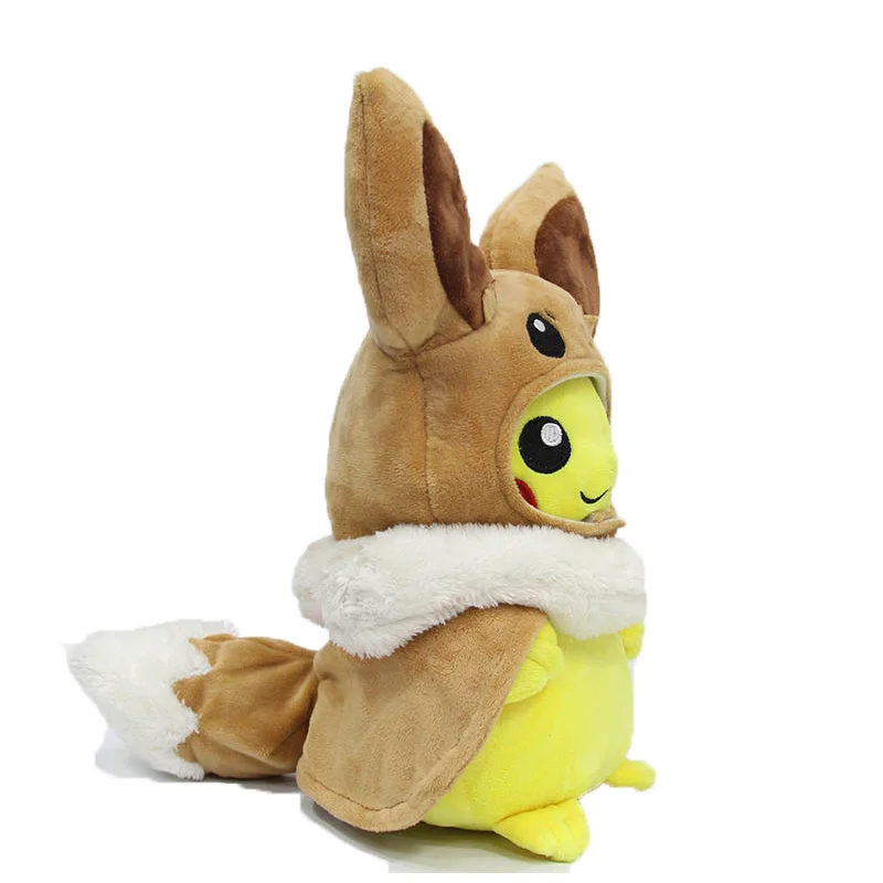30 см Пикачу Косплей Eevee плюшевые игрушки Животные Кукла чучела аниме с одеждой праздник день рождения Карманный подарок для детей