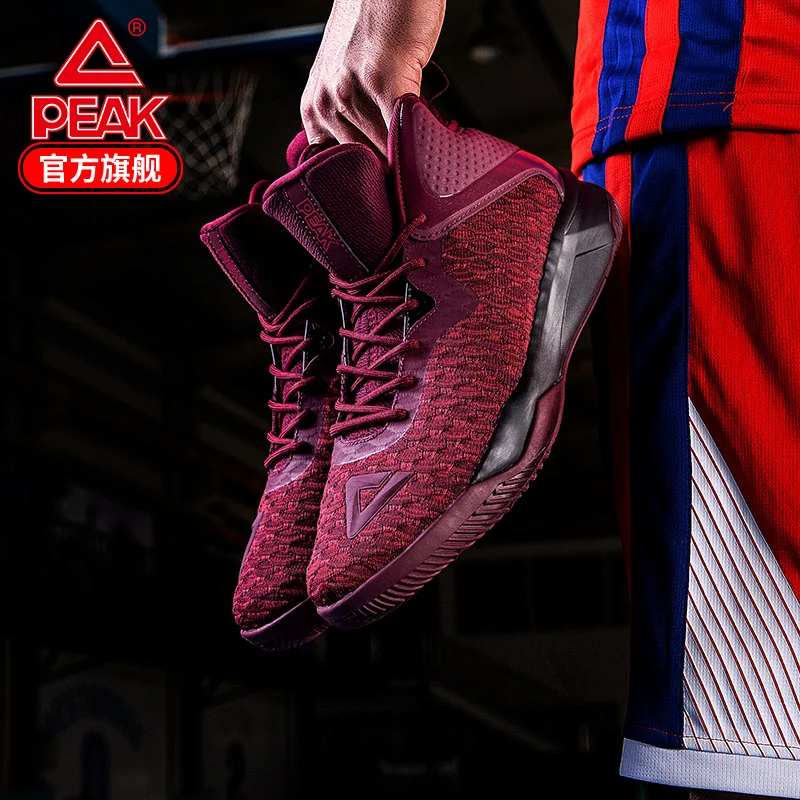 

Peak basketball shoes men's indoor floor lightweight wear resistant anti slip men's shoes one piece woven sports shoes for men