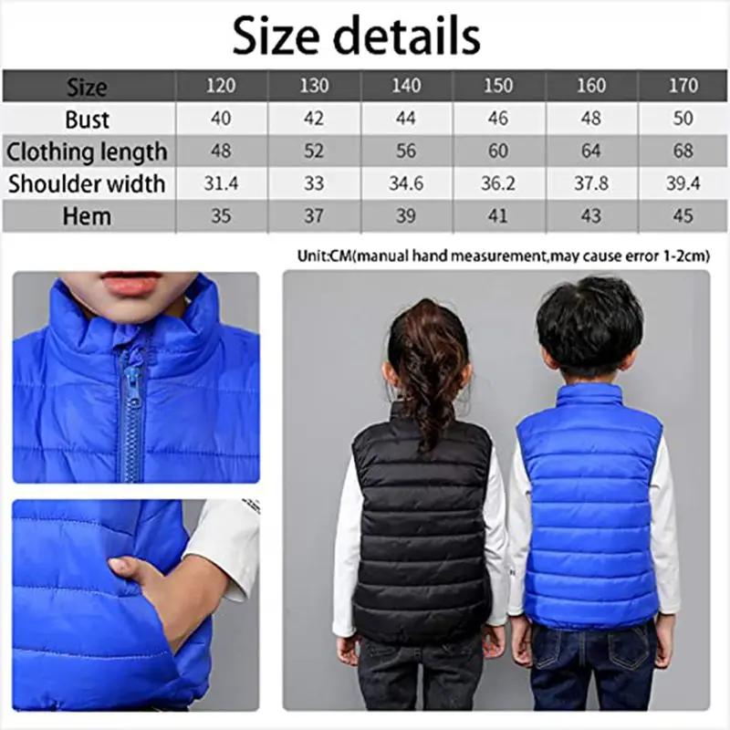 

Children Heating vest Autumn and winter Cotton Vest USB Infrared Electric Heating Vest Boy Flexible Thermal Winter Warm Jacket