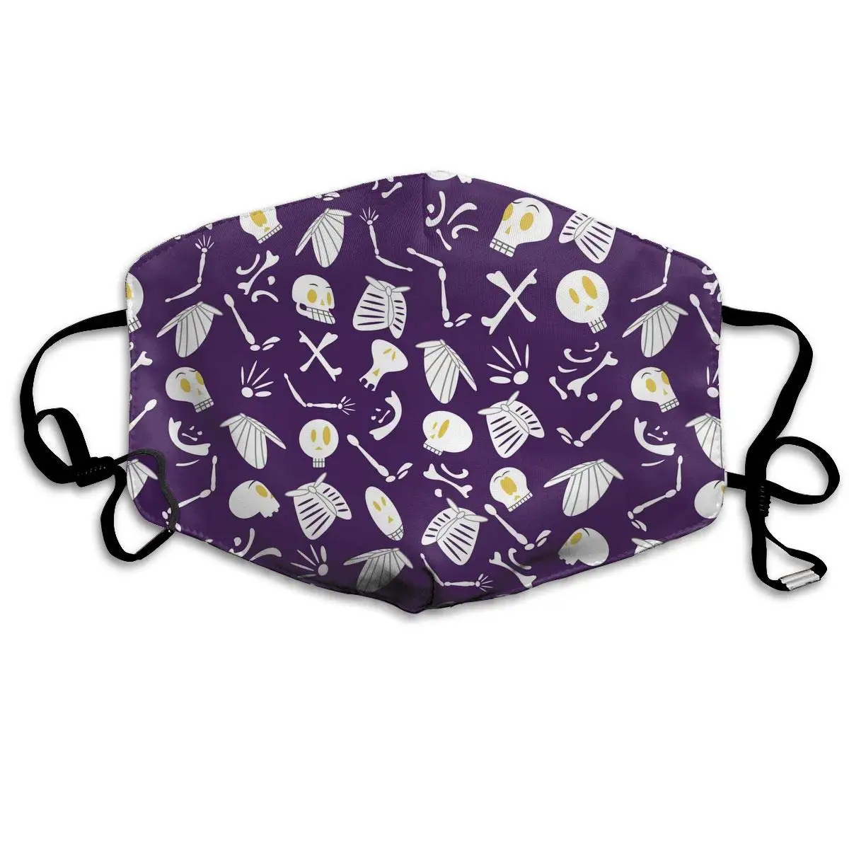 

Halloween Skeletons Washable Reusable Mask, Cotton Anti Dust Half Face Mouth Mask For Kids Teens Men Women With Adjustable Ear